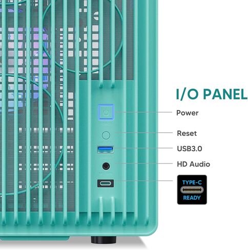 Vetroo M06 Micro -ATX Case Case Gaming Case ، شبكة تبريد قوية ، ارتفاع مزود بالطاقة قابل للتعديل ، يدعم ما يصل إلى 240 مم مبرد ومراوح 5 × 120 مم ، حجم مضغوط - أبيض in Kuwait