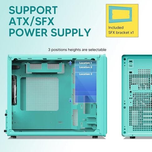 Vetroo M06 Micro -ATX Case Case Gaming Case ، شبكة تبريد قوية ، ارتفاع مزود بالطاقة قابل للتعديل ، يدعم ما يصل إلى 240 مم مبرد ومراوح 5 × 120 مم ، حجم مضغوط - أبيض in Kuwait