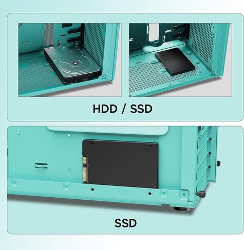 Vetroo M06 Micro -ATX Case Case Gaming Case ، شبكة تبريد قوية ، ارتفاع مزود بالطاقة قابل للتعديل ، يدعم ما يصل إلى 240 مم مبرد ومراوح 5 × 120 مم ، حجم مضغوط - أبيض in Kuwait