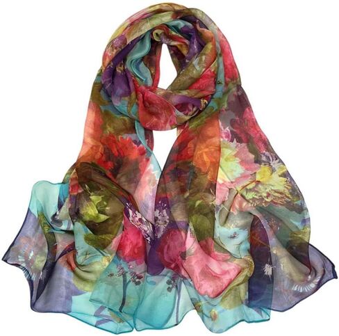 الوشاح للنساء الأزياء الأوشحة طباعة نمط خفيفة الوزن واقي من الشمس يلف شالات in Kuwait