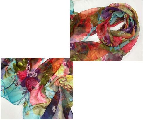 الوشاح للنساء الأزياء الأوشحة طباعة نمط خفيفة الوزن واقي من الشمس يلف شالات in Kuwait