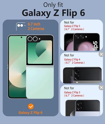 FNTCASE for Samsung-Galaxy Z-Flip-7 Magnetic Case: Clear Military Grade Drop Protection Anti Yellowing Cell Phone Cover - Rugged Shockproof Protective Bumper Transparent Phonecase in Saudi Arabia