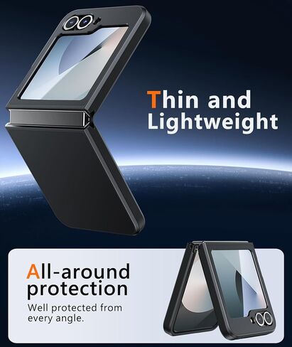 FNTCASE for Samsung-Galaxy Z-Flip-7 Magnetic Case: Clear Military Grade Drop Protection Anti Yellowing Cell Phone Cover - Rugged Shockproof Protective Bumper Transparent Phonecase in Saudi Arabia