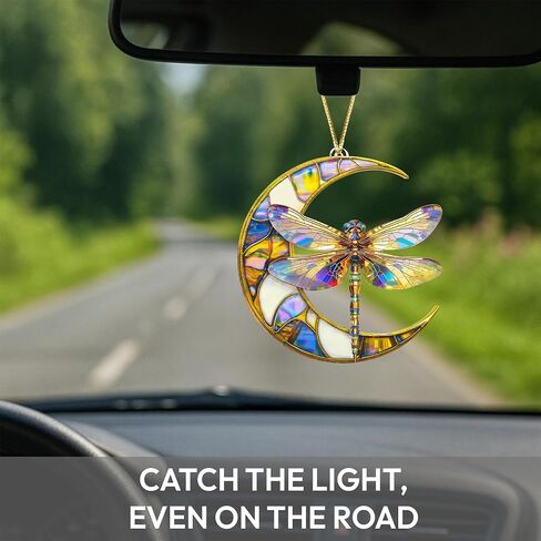 هدايا اليعسوب للنساء ، Dragonflies Decor Effect Suncatcher ، تأثير الزجاج الملون Dragon Fly ، الحلي اليعسوب لزينة شجرة عيد الميلاد ، هدية عيد ميلاد للأمي in Kuwait