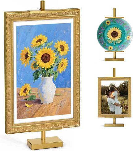 Adjustable Tabletop Easel Stand, Picture Easels for Display Up to 29" H, Metal Picture Frame Holder Stand Table for Art, Photo (Black) in Saudi Arabia
