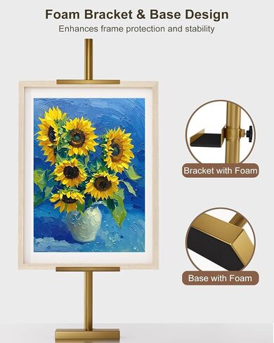 Adjustable Tabletop Easel Stand, Picture Easels for Display Up to 29" H, Metal Picture Frame Holder Stand Table for Art, Photo (Black) in Saudi Arabia