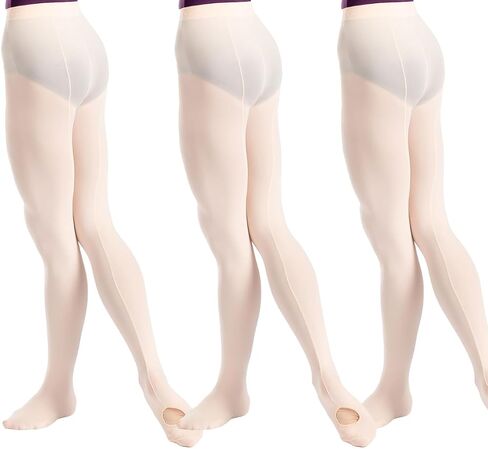 Adult Mesh Seamed Convertible Tights, Ultra Soft, Ballet, Dancewear 85% Nylon / 15% Spandex - TS96 in Kuwait