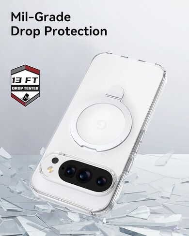 Raptic 2025 Stand Case for Google Pixel 10/10 Pro ، متوافق مع مغناطيسي ، [حماية قطرة من الدرجة العسكرية] [بنيت في Kickstand] ، حالة وقائية مقاومة للوقاية مضادة للأجر in Kuwait
