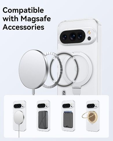 Raptic 2025 Stand Case for Google Pixel 10/10 Pro ، متوافق مع مغناطيسي ، [حماية قطرة من الدرجة العسكرية] [بنيت في Kickstand] ، حالة وقائية مقاومة للوقاية مضادة للأجر in Kuwait