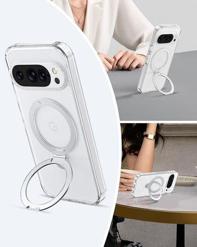 Raptic 2025 Stand Case for Google Pixel 10/10 Pro ، متوافق مع مغناطيسي ، [حماية قطرة من الدرجة العسكرية] [بنيت في Kickstand] ، حالة وقائية مقاومة للوقاية مضادة للأجر in Kuwait