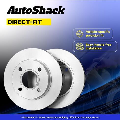 Autoshack Front Front Pridged Slotted Brake Rotors زوج فضية من سائقان وبديل من جانب الركاب لـ Lexus ES300 Toyota Camry 2004-2008 Solara 2004-2010 Sienna 2005-2007 Avalon AWD FWD PR41316DSZPR in Kuwait