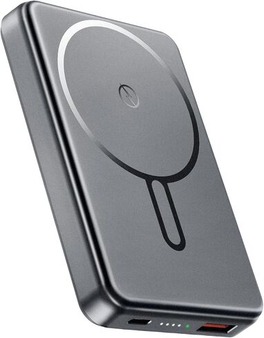 بالنسبة إلى Magsafe Power Bank 12000mAh ، 15W شاحن محمول مغناطيسي لاسلكي ، 20 واط PD الشحن السريع ، حزمة بطارية فائقة slim لجهاز iPhone 17/16/15/14/13/12 ، Travel Essential (Gray) in Kuwait