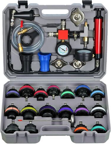 WNZ Universal Radiator Pressure Tester and Pieces Radiator Pressure Tester Portable Toolbox Blue (15-Piece Set) in Saudi Arabia