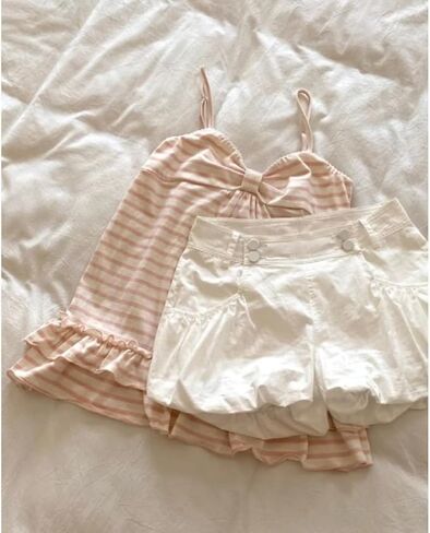 Emo Coquette Cropped Top Grunge 2000s Spaghetti Strap Tops Streetwear Vintage Camisole Y2k Cheetah Tops in Kuwait