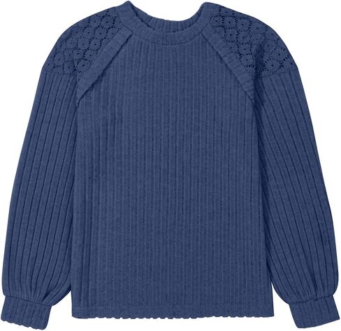 blibean Tween Girls Fall Shirts Long Sleeve Lace Tops Size 6-15 Years in Saudi Arabia