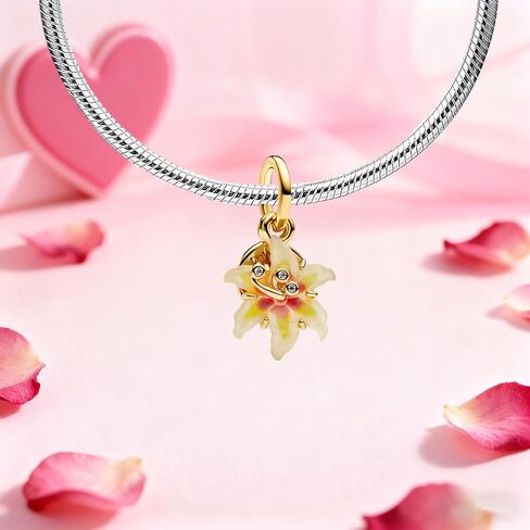 Charms for Bracelets Heart Gold Charm Heart Christmas Jewellery Present for Women Set-E in Saudi Arabia