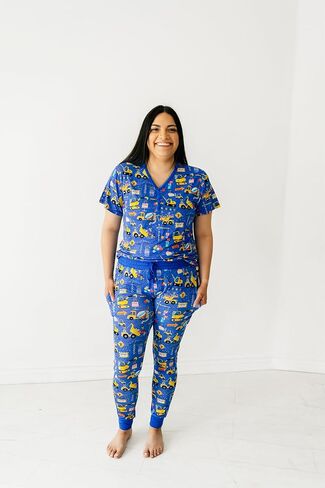 Little Sleepies Pajama Top ، Viscose مشتقة من الخيزران ، وزر ناعم أعلى بيجاما أعلى ، ودية التمريض ، وأكمام قصيرة in Saudi Arabia