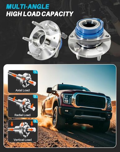 زوج 515079 مجموعة محمل العجلات الأمامية متوافقة مع Ford F-150 2005 2006 2007 2008 ، Lincoln Mark LT 2006 2007 2008 ، 6 lug w/abs in Kuwait