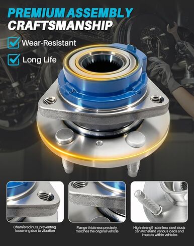 زوج 515079 مجموعة محمل العجلات الأمامية متوافقة مع Ford F-150 2005 2006 2007 2008 ، Lincoln Mark LT 2006 2007 2008 ، 6 lug w/abs in Kuwait