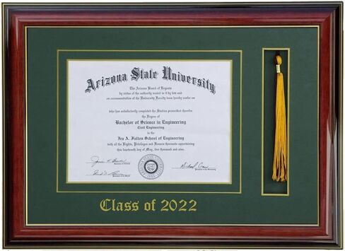 3ART DIPLOMA TASSEL Frame 6x8 Mahogany/Black (قابل للتخصيص) in Saudi Arabia
