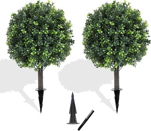 27.2 "مجموعة توبيرية لافندر الاصطناعية من 2 مع ارتفاع ، نباتات مزيفة كرات خشب خشب الخشب ، شجيرات المساحات الخضراء ، ودفع اصطناعي مقاوم للأشعة فوق البنفسجية في شجيرات الزهور لديكور الشرفة الأمامية الخارج in Kuwait