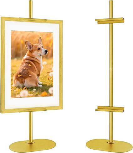 Tabletop Picture Easel Stand, Adjustable Picture Frame Holder Stand up to 29" H, Metal Easel Stand for Sign, Poster, Display, Artwork, Canvas, Decorative Stand (Black) in Saudi Arabia