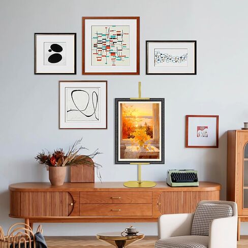 Tabletop Picture Easel Stand, Adjustable Picture Frame Holder Stand up to 29" H, Metal Easel Stand for Sign, Poster, Display, Artwork, Canvas, Decorative Stand (Black) in Saudi Arabia
