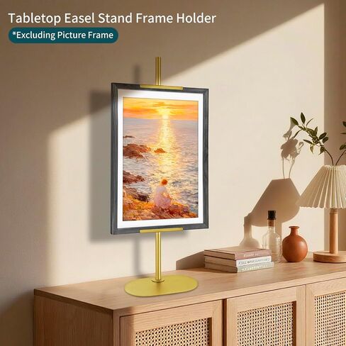 Tabletop Picture Easel Stand, Adjustable Picture Frame Holder Stand up to 29" H, Metal Easel Stand for Sign, Poster, Display, Artwork, Canvas, Decorative Stand (Black) in Saudi Arabia