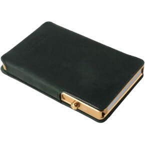 SLIM Leather Pop-up Wallet — Removable Cardholder Design with Locking Mechanism - RFID Blocking, Top Grain Cowhide Leather (Midnight Edition) in Kuwait