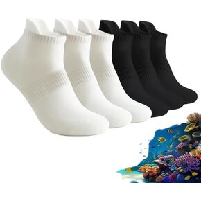 6 Pairs Ankle Athletic Socks Moisture-Wicking Ribbed Design Multiple Colors，Socks for Men and Women in Saudi Arabia