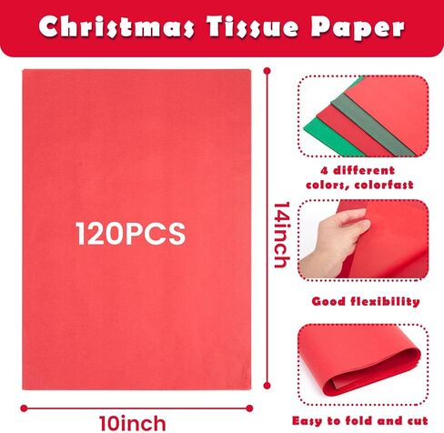 Koogel 320 Sheets Red Tissue Paper, Pink Tissue Paper Bulk 14 x 10 Inch Romantic Tissue Paper 6 Colors for Birthday Wedding Small Gift Wrapping DIY Project in Kuwait