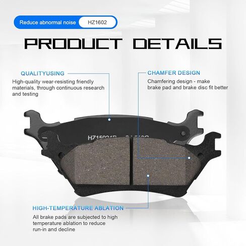 Rear Brake Pads for Ford Explorer Edge Taurus Flex Lincoln MKS MKT MKX Ceramic Brake Pads w/Hardware Replacement in Kuwait