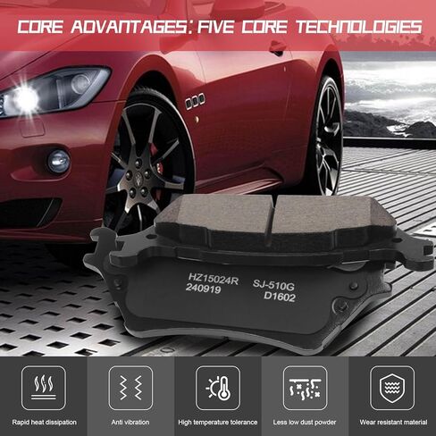 Rear Brake Pads for Ford Explorer Edge Taurus Flex Lincoln MKS MKT MKX Ceramic Brake Pads w/Hardware Replacement in Kuwait