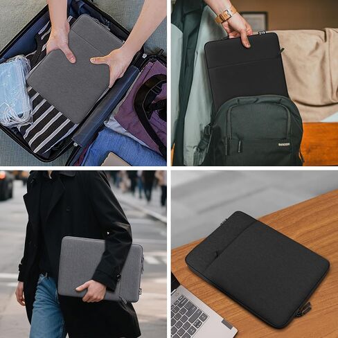 ZYB Laptop Case 16 Inch,16 Inch Laptop Sleeve for 16 Inch Notebook MacBook Pro 16 Lenovo ThinkBook/IdeaPad/ThinkPad HP Dell Acer ASUS etc Waterproof Computer Sleeve with Pocket & Accessory Bag-Black in Kuwait