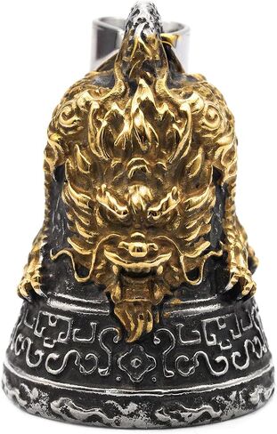 Royal King Lion Head Guardian Motorcycle Bell with Hanger for Biker,Good Luck Keychain & Motorcycle Accessories in Saudi Arabia
