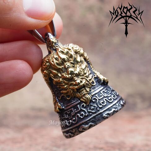 Royal King Lion Head Guardian Motorcycle Bell with Hanger for Biker,Good Luck Keychain & Motorcycle Accessories in Saudi Arabia