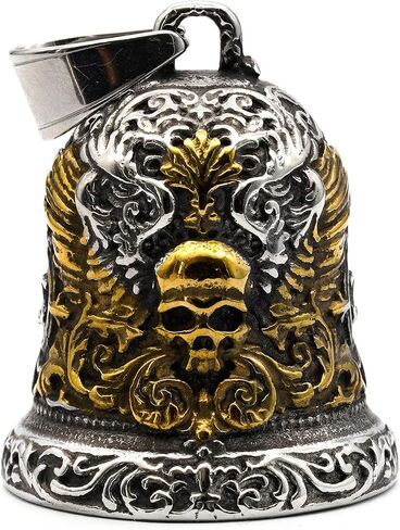 Royal King Lion Head Guardian Motorcycle Bell with Hanger for Biker,Good Luck Keychain & Motorcycle Accessories in Saudi Arabia