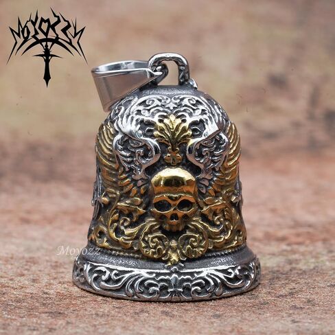 Royal King Lion Head Guardian Motorcycle Bell with Hanger for Biker,Good Luck Keychain & Motorcycle Accessories in Saudi Arabia