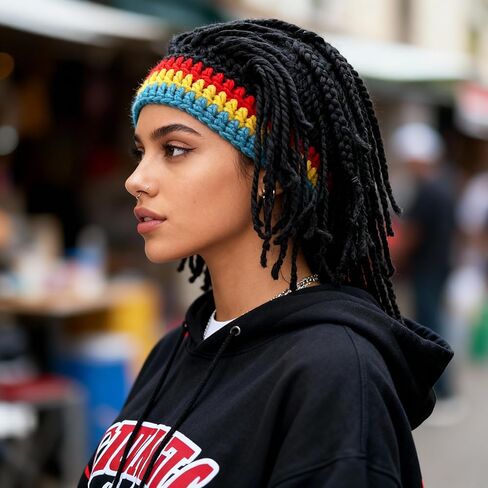 قبعة مبكرة مضحكة القبعات المتماسكة بيرد بيني القبعات راستا دردوكس القبعات الباروكة الكروشيه in Kuwait