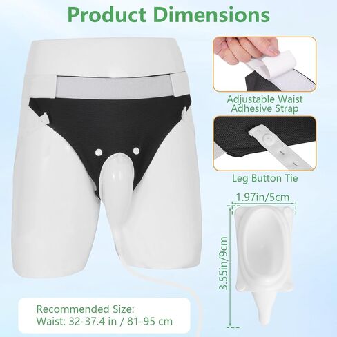 Urine Collection Bag Condom Catheters for Men Reusable Portable Wearable Urinary Drainage with (2000 ML*1+1000 ML*2) Urine Catheter Bag System (Blue-Elderly Men) in Kuwait