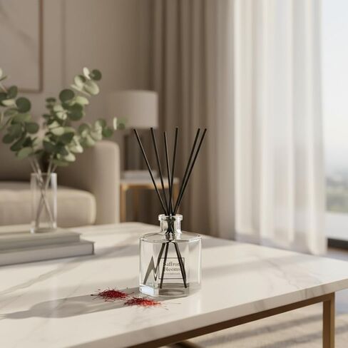 Bellevue Diffuser, 6 fl oz Glass Filled Diffuser, Highly Concentrated Fragrances with Essential Oils, Home Fragrance, Scent:Blue LINENS in Saudi Arabia
