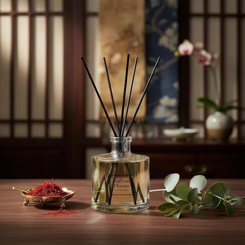 Bellevue Diffuser, 6 fl oz Glass Filled Diffuser, Highly Concentrated Fragrances with Essential Oils, Home Fragrance, Scent:Blue LINENS in Saudi Arabia