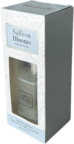 Bellevue Diffuser, 6 fl oz Glass Filled Diffuser, Highly Concentrated Fragrances with Essential Oils, Home Fragrance, Scent:Blue LINENS in Saudi Arabia