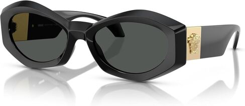 Versace Woman Sunglasses Black Frame, Dark Grey Lenses, 54MM in Saudi Arabia