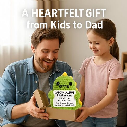 ديناصورات لطيف الدعم العاطفي الكروشيه مع سلسلة مفاتيح إيجابية - حيوانات كروشيه صغيرة للهدايا الراقية - الدعم العاطفي ، شخصيات الديناصورات الصغيرة ، تحفيزية أمي أبي عيد ميلاد هدايا in Kuwait