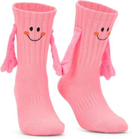 Magnetic Holding Hands Socks, Cute Puppy Dog Novelty Funny Magnetic Mid-Tube Unisex Socks for Dog Lover Gifts in Saudi Arabia