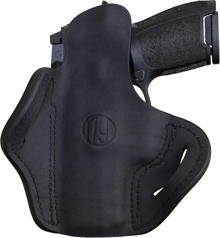1791 Gunleather P320C Optic Ready Hornster - OWB CCW Leather Gun Holster for Belts - Hand Hand - HK VP9SK ، P2000 ، 45C ، SIG P229C ومعظم الإضافات مع القضبان in Kuwait