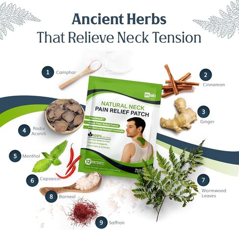 FlexiShoulder Natural Shoulder Relief Patch - Transdermal Herbal Warming Patches with Wormwood - Long Lasting Help for Muscle, Joint & Rotator Cuff Tension, Stiffness, Strain, Discomfort - 12 Pack in Saudi Arabia