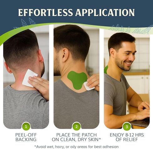 FlexiShoulder Natural Shoulder Relief Patch - Transdermal Herbal Warming Patches with Wormwood - Long Lasting Help for Muscle, Joint & Rotator Cuff Tension, Stiffness, Strain, Discomfort - 12 Pack in Saudi Arabia