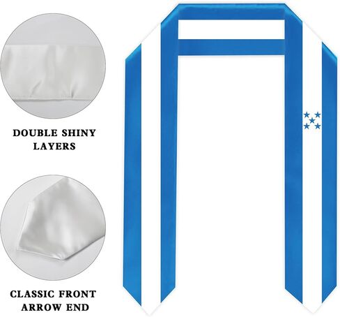 Kenya Flag Graduation Stole Satin Stole Scarf for Study Aboard International Students 72" Length in Saudi Arabia